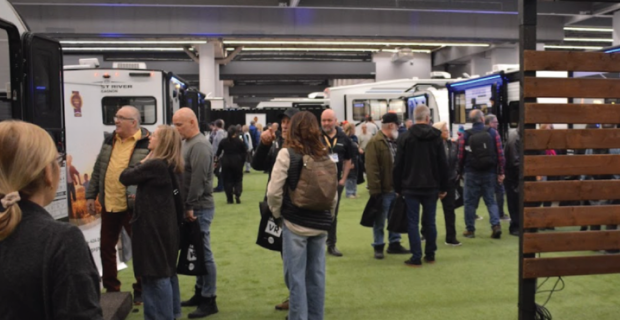 ACVRQ and Quebec’s RV industry: RV on display at a show.