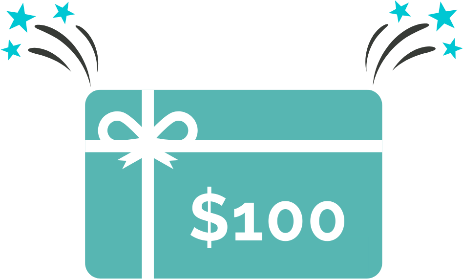 $100 gift card.